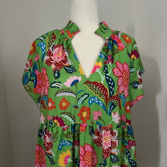 Crosby by Mollie Burch Watts Dress Botanical Garden Green Medium - Picture 4 of 8